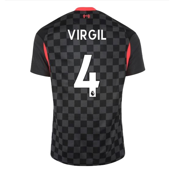 Camiseta Liverpool NO.4 Virgil Tercera Equipación 2020-2021 Negro
